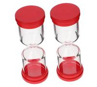 PRETYZOOM Clessidra Vuota Riempibile 2 Pezzi per Decorazione Casa e Ufficio, Timer di Sabbia in Vetro e Plastica, Accessorio Ricaricabile per Scrivania e Studio
