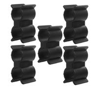 PRETYZOOM Clip Doppia per Tubi 5 Pezzi Nero in Pp per Barca, Morsetti Facili da Installare per Tubi da 7/8" a 1" per Accessori Nautici e Yacht