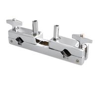 PRETYZOOM Clip Multi-funzione per Batteria in Lega di Zinco Argento, Morsetto Doppia Bocca Regolabile in Altezza per Supporto Piatti e Tamburi in Sala Strumenti