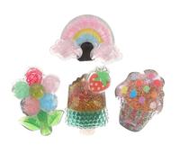 PRETYZOOM Clip per Scarpe Decorativi Staccabili 4 Pezzi in Plastica | Design Scintillante per Bambine, Accessori per Personalizzare le Calzature, Non Sbiadiscono
