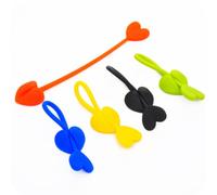PRETYZOOM Clip Sigilla Sacchetti Buona Isolazione in Silicone 5 Pezzi a Forma di Cuore Riutilizzabile, Facile da Usare Colore Casuale per Conservare Alimenti in Viaggio e