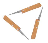 PRETYZOOM Coltelli per Modellare Argilla in Acciaio Inox e Legno, Set da 3 Utensili per Scolpire e Rifinire Ceramica, per Progetti Fai da Te e Studi Artistici