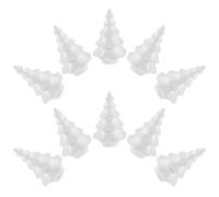 PRETYZOOM Coni di Schiuma Bianca per Albero di Natale 10 Pezzi 150 Mm, Forme Coniche Verniciabili per Centrotavola e Decorazioni Fai da Te, Base Stabile per Artigianato Natalizio e Progetti