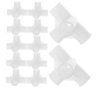 PRETYZOOM Connettore a Quattro Vie in Plastica Bianca per Asta Armadio 16mm, 50 Pezzi, Accessorio per Organizzazione Guardaroba Stabilità Forte, per Dormitori