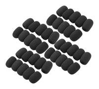 PRETYZOOM Copertura in Spugna per Microfono Amplificatore 50 Pezzi, Parabrezza Antivento 20x15x5mm Nero, Protezione Antisporco per Discorsi e Spettacoli Pubblici