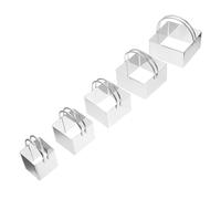 PRETYZOOM Coppapasta Quadrati Design Liscio e Resistente alla Rottura Set 5 in Inossidabile Manico per Cucina Domestica e Pasticceria