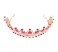 PRETYZOOM Corona da Sposa Rossa in Rame Strass Scintillanti, Accessorio Chioma Elegante e Romantico per Donne e Spose, per Matrimoni e Cerimonie
