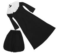 PRETYZOOM Costume da Suora per Donna per Spettacoli Teatrali in Spandex Nero, Leggero e Comodo e Feste in Maschera di Halloween