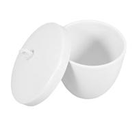 PRETYZOOM Crogiolo in Ceramica Bianco da 70ml Resistente alle Alte Temperature con Coperchio e Manico per Laboratorio e Fusione Metalli Applicazioni Scientifiche