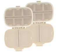 PRETYZOOM Custodia Ermetica 2 Pezzi 8 Scomparti, Organizer Da Viaggio Portatile Per Medicinali e Vitamine, Contenitore Da Viaggio Chiusura a Di Perdite, Per Gestione Dosi Quotidiane