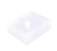 PRETYZOOM Custodia Jewel Case CD Doppia, 5 Pezzi Plastica Trasparente | Consente Inserimento Copertina, Tiene 2 Dischi, Protegge da Graffi e Rotture Durante Trasporto, con Vassoio Assemblato