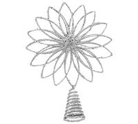 PRETYZOOM Decorazione Natalizia Per Albero Di Natale Puntale Forma Di Stella Con Petali Vuoti Ornamento Elegante Per Treetop Di Natale Per Decorazioni Festive e Addobbi Natalizi