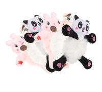 PRETYZOOM Elastici per Chioma Morbidi a Forma di Animali di Peluche Set da 6 Pezzi Coniglio Panda e Mucca Accessori Decorativi per Chioma Medi e Spessi per Feste Scuola e Uso