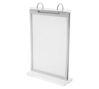 PRETYZOOM Espositore da Tavolo in Acrilico Trasparente Pagine Flip Facili da Girare, Porta Menu da Tavolo Robusto in Ferro per Ristoranti e Pubblicità