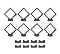 PRETYZOOM Espositore Galleggiante 3D per Gioielli e Monete in PE Set da 24 Pezzi Supporti Rotondi e Quadrati Vetrina Compatta per Collezioni di Medaglie e Francobolli