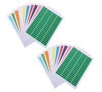PRETYZOOM Etichette Adesive Rettangolari Autoadesive in Carta per Codifica Colori, 84 Pezzi per Foglio, Formato 46x11mm, per Ufficio e Casa, 20 Fogli A4