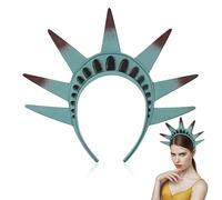 PRETYZOOM Fascia Capelli Statua Libertà Donna Morbida e Confortevole per Halloween Cosplay e Feste Tema Accessorio Patriottico per Costume Carnevale e Party