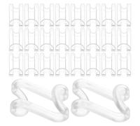 PRETYZOOM Ganci di Collegamento Trasparenti per Grucce 30 Pezzi Connettori Impilabili Salvaspazio per Armadio Organizer Verticali per Stoccaggio Abiti in Dormitori e Casa