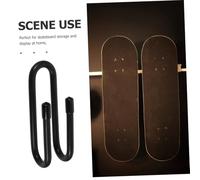 PRETYZOOM Ganci Muro Neri per Skateboard e Tavole da Surf Supporto Scorrevole per Garage e Appartamenti Accessorio Resistente e Facile da Montare