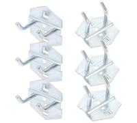 PRETYZOOM Ganci per Pannelli Forati in Metallo 6 Pezzi Kit per Appendere Utensili Robusti e Multifunzionali per Garage e Casa Organizer Salvaspazio per Pannello Portautensili