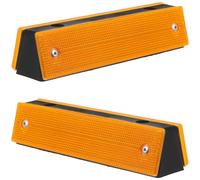 PRETYZOOM Indicatori Riflettenti Stradali Rettangolari 2 Pezzi Giallo Doppio Alta Visibilità Facile Installazione per Garage e Marciapiedi Uso Industriale