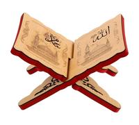 PRETYZOOM Islam Eid Libri Scaffale in legno Eid Mubarak Libro di preghiere Stand Corano Sacra Bibbia Libri Storage Scaffale Ramadan Lettura Mensola per Mubarak Festa Musulmana Ornamento 20 x 14 cm