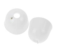 PRETYZOOM Kit 2 Pezzi Copertura Antipolvere per Ventilatore da Soffitto, Calotta Superiore in Plastica Bianca, Accessori per Ventilatori Interni Adatto a Sale e Cucine