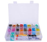 PRETYZOOM Kit Assortimento Fusibili Auto 306 Pezzi con Tester e Estrattore Fusibili Lama Standard Mini e Micro in Alluminio per Auto Camper Barche e Camion Sostituzione Rapida e