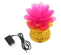 PRETYZOOM Lampada LED a Forma di Loto Colorata, Luce da Tavolo Buddista Decorativa per Casa e Tempio, Ornamento Luminoso Votivo in Plastica Resistente