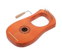PRETYZOOM Lira Musicale Classica a 7 Corde in Legno e Metallo, Strumento Piccolo e Leggero per Principianti Funzionalità Versatile, per Apprendimento Musicale