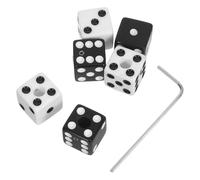 PRETYZOOM Manopole a Dado per Chitarra Elettrica e Basso Set da 6 Pezzi in Plastica Nera e Bianca Manopole di Controllo Volume e Tono con Chiave per Regolazioni Precise Accessori per