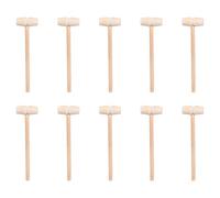 PRETYZOOM Mini Martello in Legno 25 Pezzi, Superficie Liscia e Robusta, per Torta e Granchio, Set di Mini Martelli Giocattolo Pratici e Resistenti