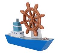 PRETYZOOM Modellino Barca Vela in Legno Decorazione Marina Elegante da Soggiorno o Camera Design Rustico Mediterraneo Come Ornamento da Tavolo o Regalo per Amanti delle Barche