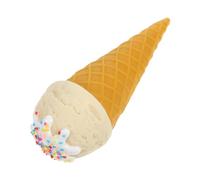 PRETYZOOM Modello Decorazione Realistica e Multifunzionale di Cono Gelato Artificiale in Pvc Bianco per Creare Un'atmosfera Estiva in Vetrine e Caffè