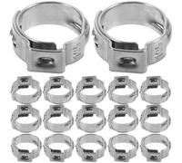 PRETYZOOM Morsetti ad Anello in Acciaio Inox 304 20 Pezzi, Fascette Stringitubo Singolo Orecchio per Tubi Pex, Utilizzabili in Impianti di Riscaldamento, Aria Condizionata e Irrigazione