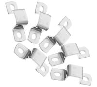 PRETYZOOM Morsetti per Tubi Quadrati 20x20 in Acciaio Inox Set da 6, Staffe a U per Montaggio e Fissaggio Tubolare, Clip di Supporto per Impianti Idraulici e Riscaldamento