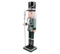 PRETYZOOM Nutcracker Soldatino in Verde con Base Decorazione Natalizia Resistente Sbiadimento Ornamentale per Festa e Casa Festivo