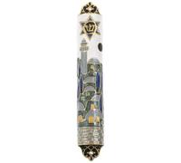 PRETYZOOM Ornamento Mezuzah in Metallo Resistente Scritture Sacre, Decorazione Religiosa per Stipiti Porta, Placca Mezuzah Compatta per Benedizione Casa e Ingresso