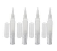 PRETYZOOM Penna a Spirale Riutilizzabile 4ml per Olio Cuticole e Crescita Ciglia, Pennello Vuoto per Nail Art e Trucco Labbra, Set 4 Pezzi Compatto per Applicazione Precisa e Uso