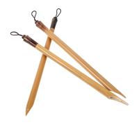 PRETYZOOM Penne da Calligrafia Vintage Rustico Piatta Set 3 in Bambù Tratti Delicati e Fluidi, per DIY e in