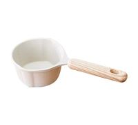 PRETYZOOM Pentolino Latte in Lega di Alluminio 250ml con Coperchio e Manico in Legno, Versatile per Cucina a Induzione, per Salsa e Sciogliere Burro