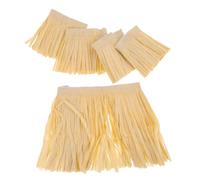 PRETYZOOM Performance Dress Set Gonna in Carta Rafi 5 Pezzi Gialla Design Classico per Costume Halloween e Party Hawaiani Femminile