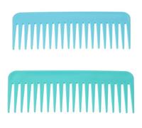 PRETYZOOM Pettine a Denti Larghi Portatile 2 Pezzi Pettine senza Manico in Plastica Resistente da Casa e Viaggio Cura Delicata per Cuoio Capelluto e Prevenzione Rottura Chioma