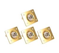 PRETYZOOM Piastra Jack Quadrata per Chitarra Elettrica Connettore Stereo Femmina 4 Pezzi Uscita Audio Professionale Metallo Resistente Riduzione Rumore per Accessori Strumenti Musicali