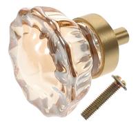 PRETYZOOM Pomello Floreale in Cristallo per Armadio, Moderno, Oro | Rame e Cristallo, Tocco Confortevole, Include Viti, per Credenza e Cassetto Tavolo, Rinnovo Rapido Colore Casuale