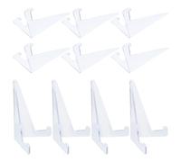 PRETYZOOM Porta Carte di Plastica Trasparente 10 Pezzi, Mini Cavalletti da Tavolo Robusti per Esposizione Foto e Opere d'Arte, Supporto Espositivo Compatto per Eventi, Banchetti e