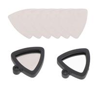 PRETYZOOM Porta Plettri di 3 Plettri in Silicone e Acciaio Inossidabile per Chitarra Flessibile per Collana per Regali Musicali