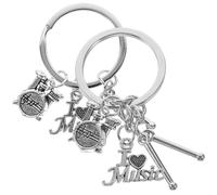 PRETYZOOM Portachiavi a Tamburo in Lega Antiruggine 2 Pezzi Ciondolo a Forma di Bacchetta per Batterista Accessorio Creativo per Appassionati di Musica e Regalo Tematico per Band