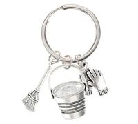 PRETYZOOM Portachiavi Pulizia in Zinco Ciondolo Decorativo per Chiavi e Zaino Regalo per Personale Addetto alle Pulizie Leggero e Resistente Adatto per Borse Chiavi