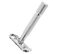 PRETYZOOM Rasoio Manuale per la Barba Vecchio Stile in Acciaio Inox Manico in Ottone Pesante Tagliabarba Retrò Staccabile per Baffi Pizzetto e Basette Rasoio per la Rasatura Delicata e